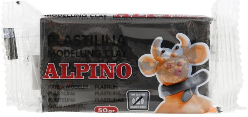 Gerimport modelleerklei Alpino junior 8 x 4 x 1,5 cm - Negro