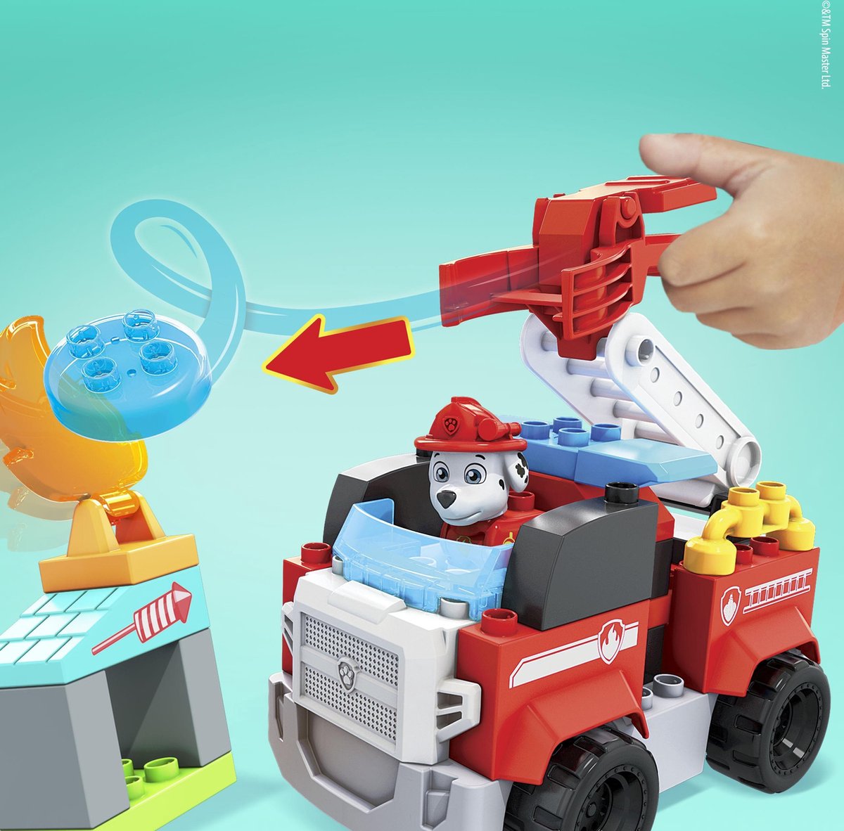 Mega Bloks constructiespeelgoed Paw Patrol junior 40 delig - Rood