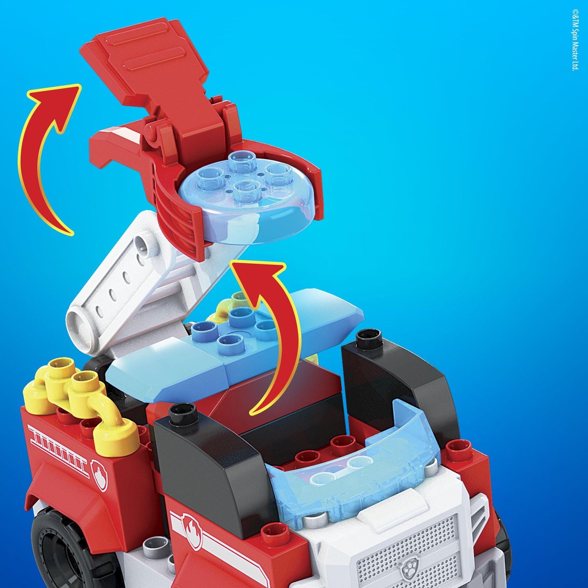 Mega Bloks constructiespeelgoed Paw Patrol junior 40 delig - Rood
