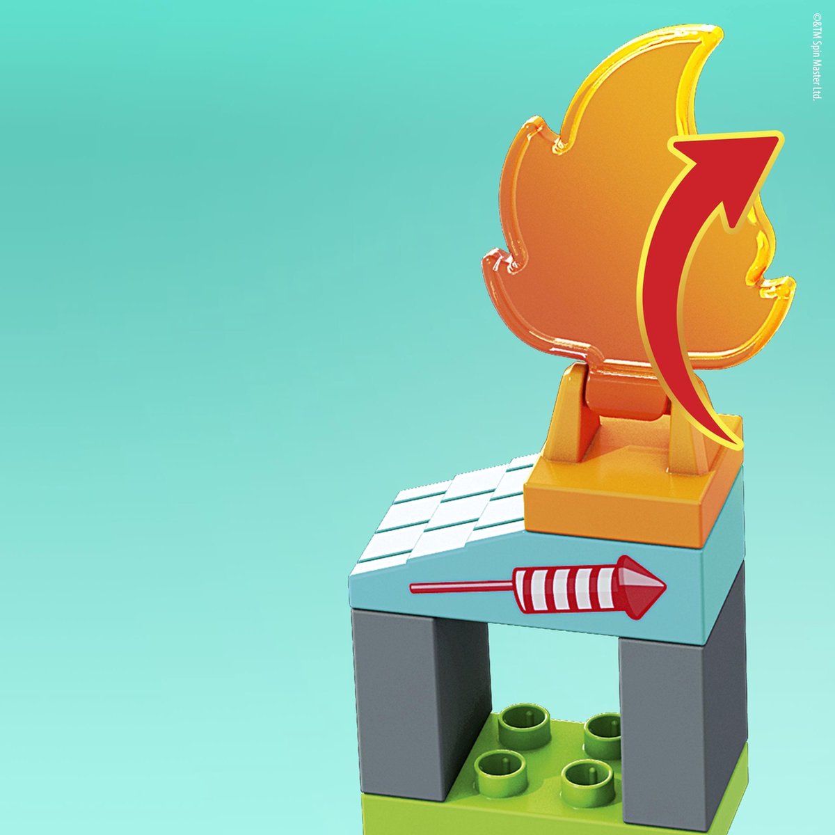 Mega Bloks constructiespeelgoed Paw Patrol junior 40 delig - Rood