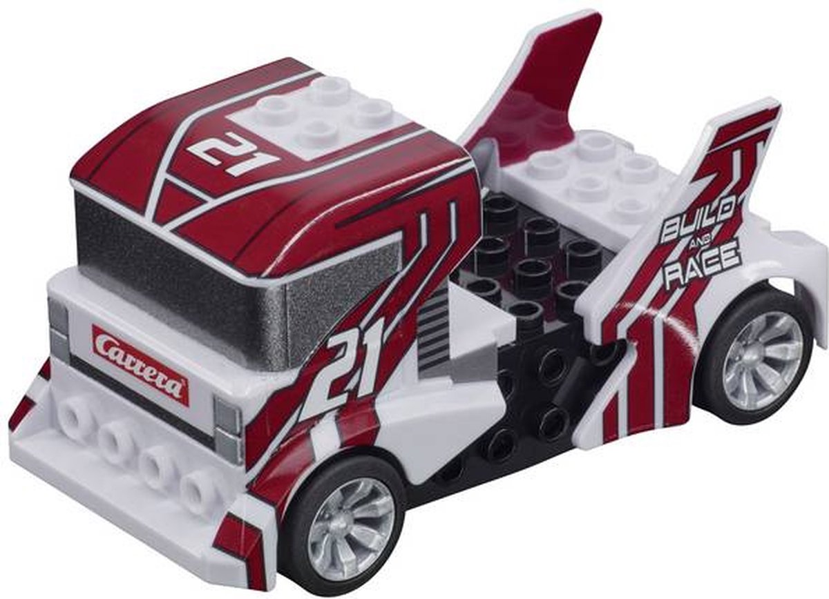 Carrera speelgoedtruck Build &apos;n Race 7,4 x 4,4 cm 1:43 bordeaux