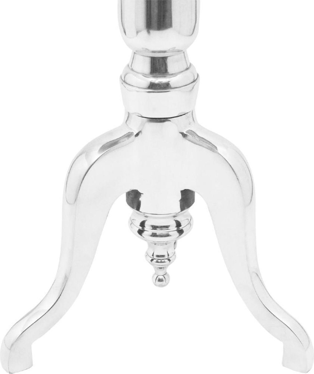 Vidaxl Bijzettafel Rond Aluminium Zilver - Silver