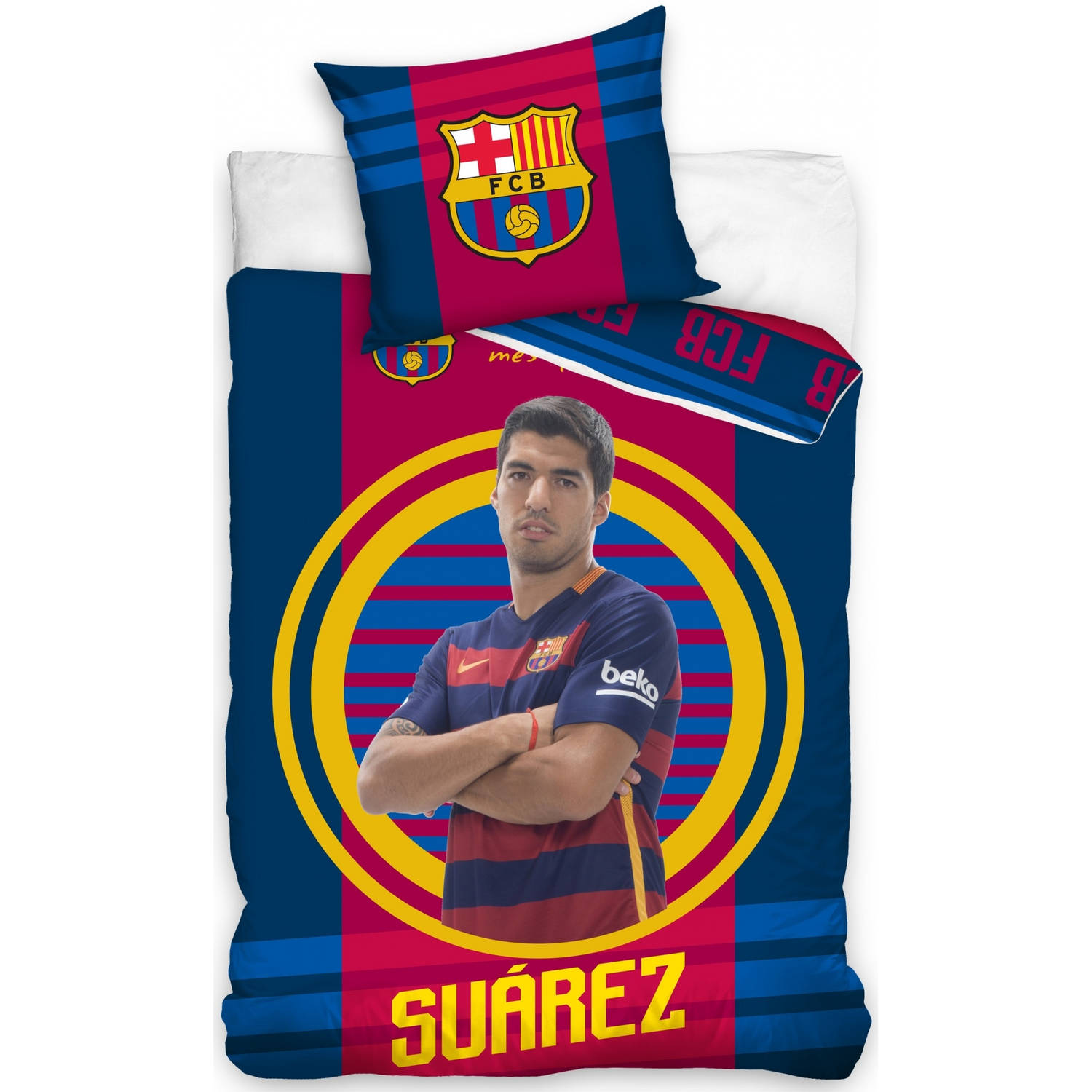 FC Barcelona Dekbedovertrek Suarez 140 X 200 Cm