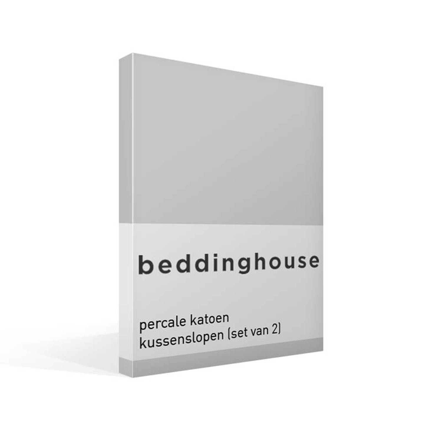 Beddinghouse Percale Katoen Kussenslopen (Set Van 2) - 100% Percale Katoen - 60x70 Cm - Standaardmaat - Grey - Grijs