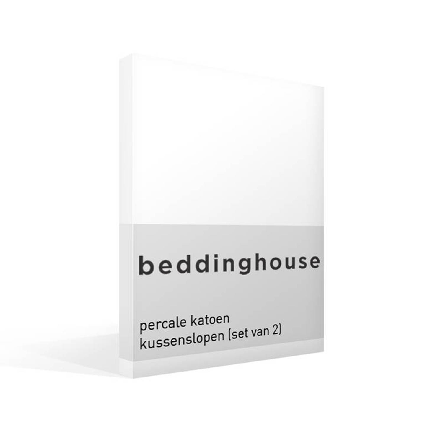 Beddinghouse Percale Katoen Kussenslopen (Set Van 2) - 100% Percale Katoen - 60x70 Cm - Standaardmaat - White