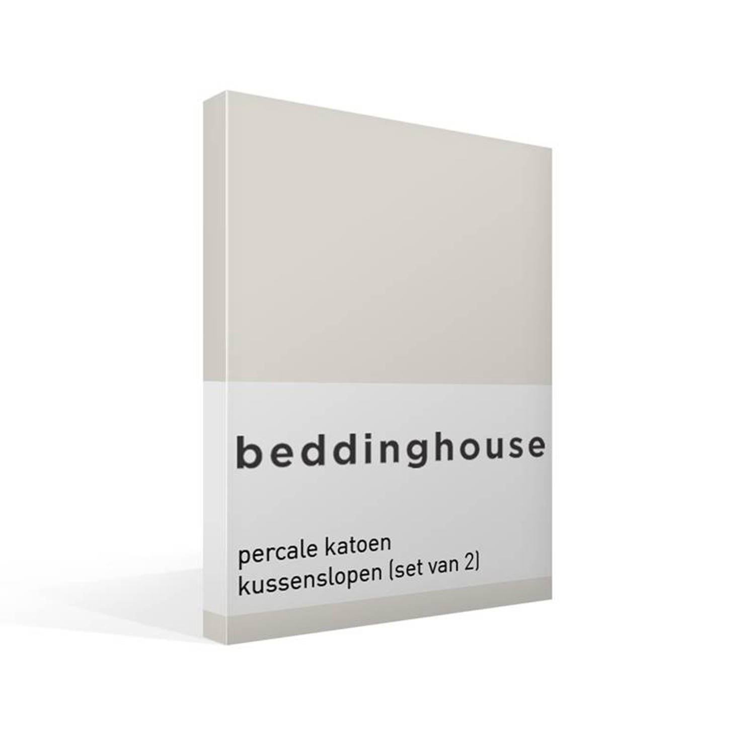 Beddinghouse Percale Katoen Kussenslopen (Set Van 2) - 100% Percale Katoen - 60x70 Cm - Standaardmaat - Off White