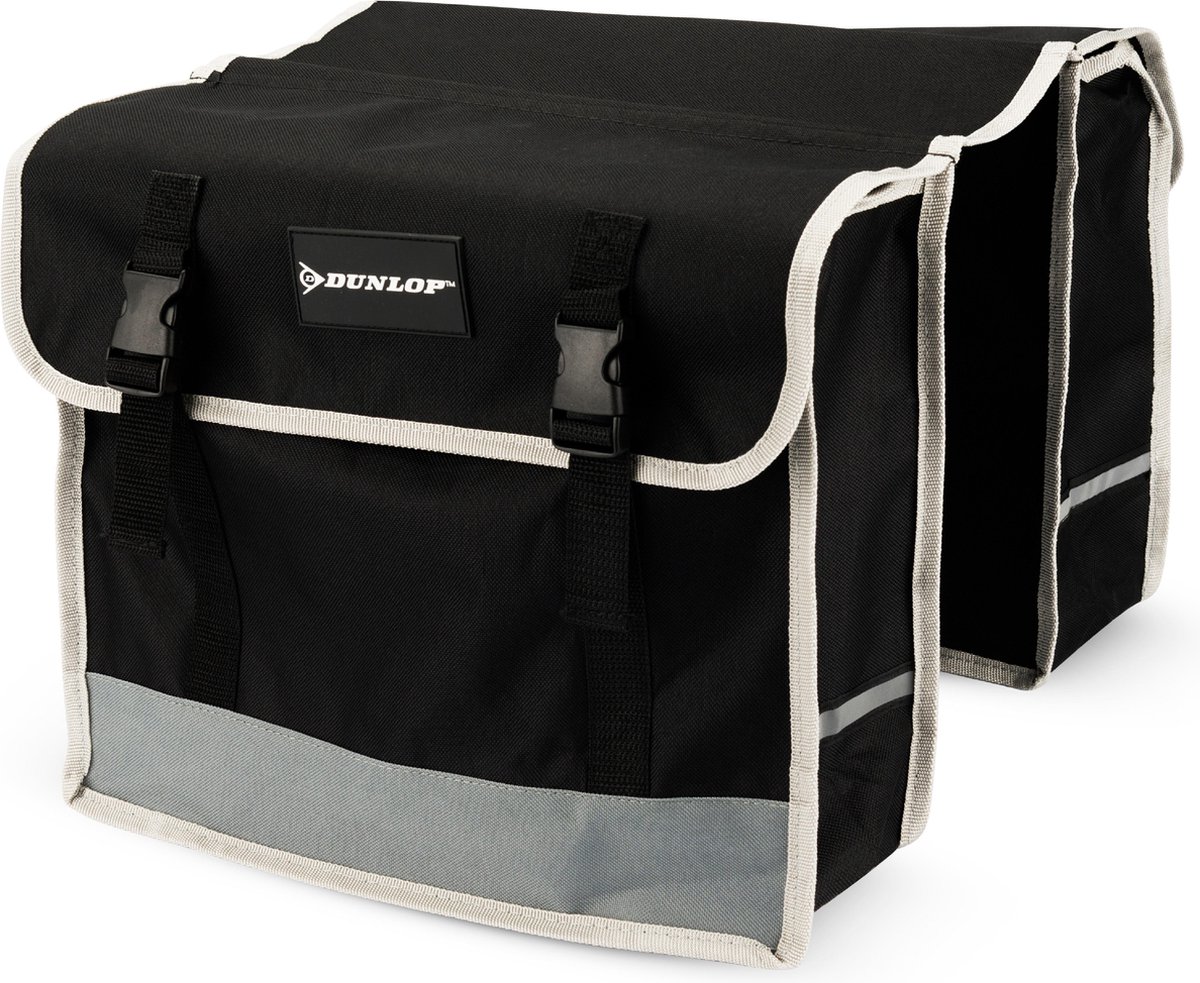 Dunlop Dubbele Fietstas - 40 X 36 X 12 Cm - Waterdicht - Zwart