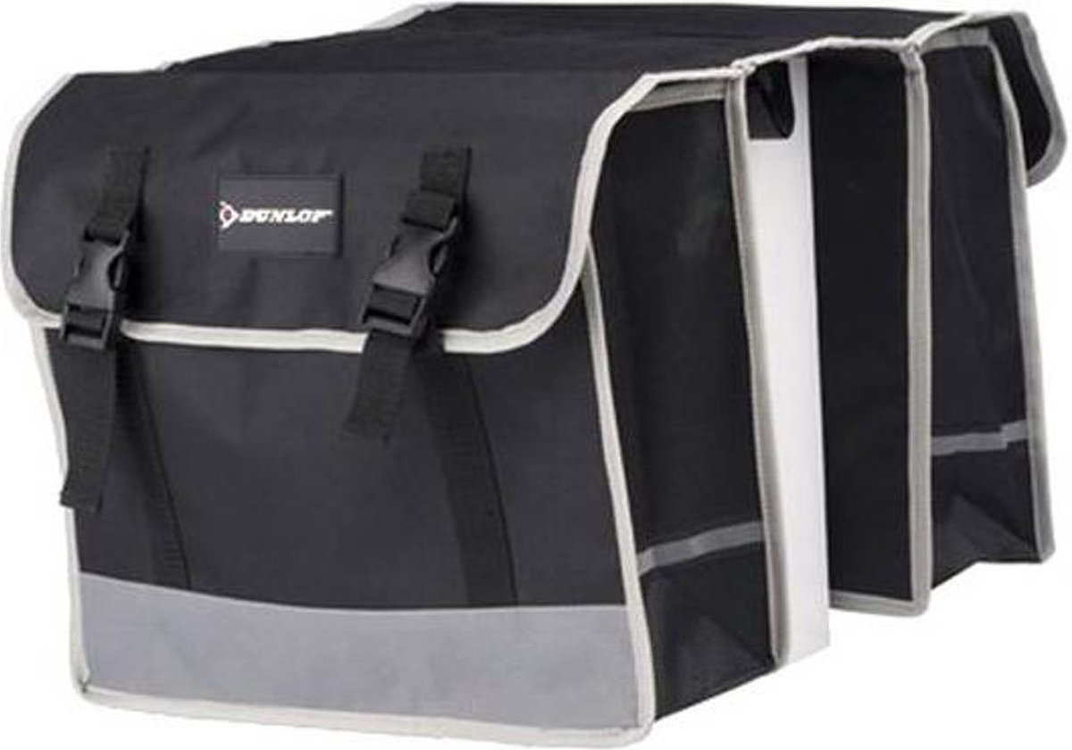 Dunlop Dubbele Fietstas - 40 X 36 X 12 Cm - Waterdicht - Zwart