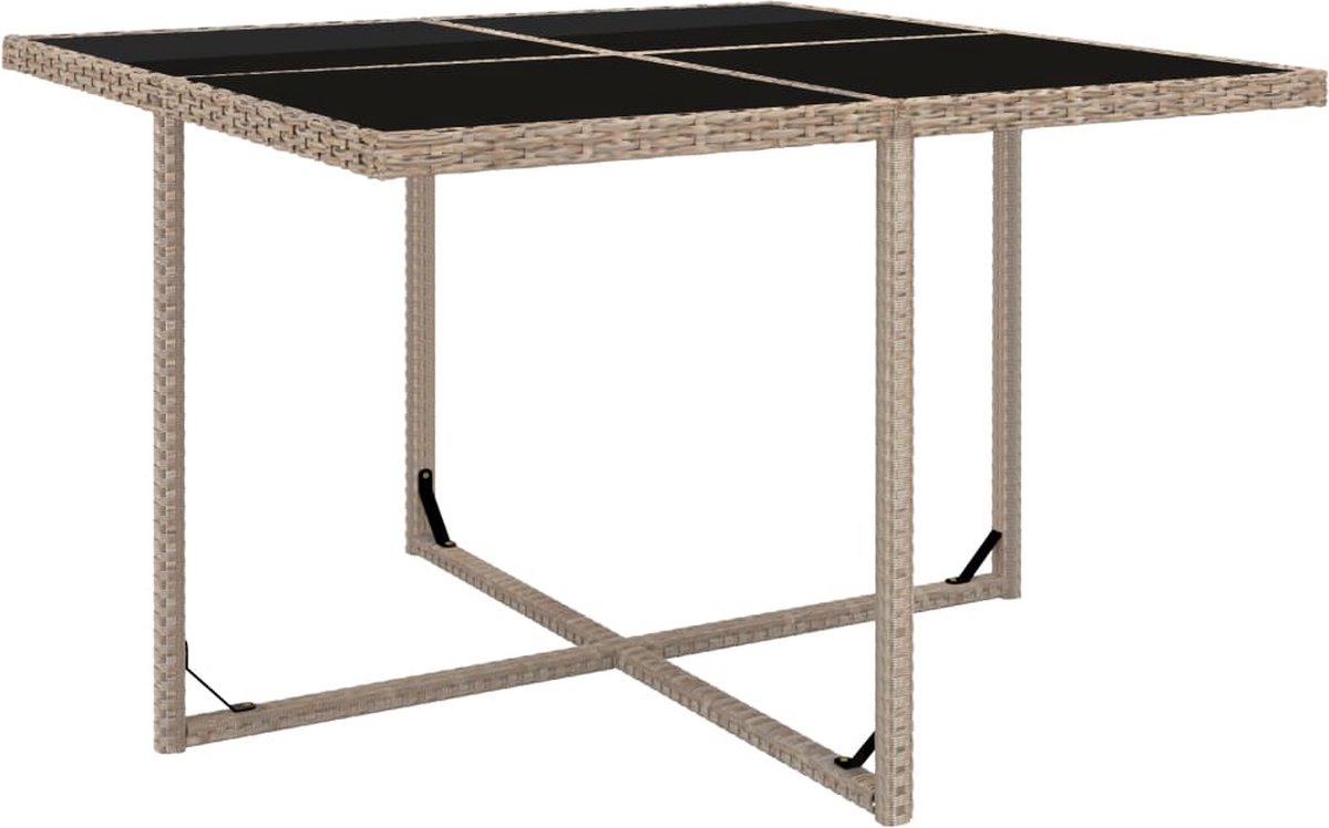 Vidaxl 9-delige Tuinset Met Kussens Poly Rattan - Beige