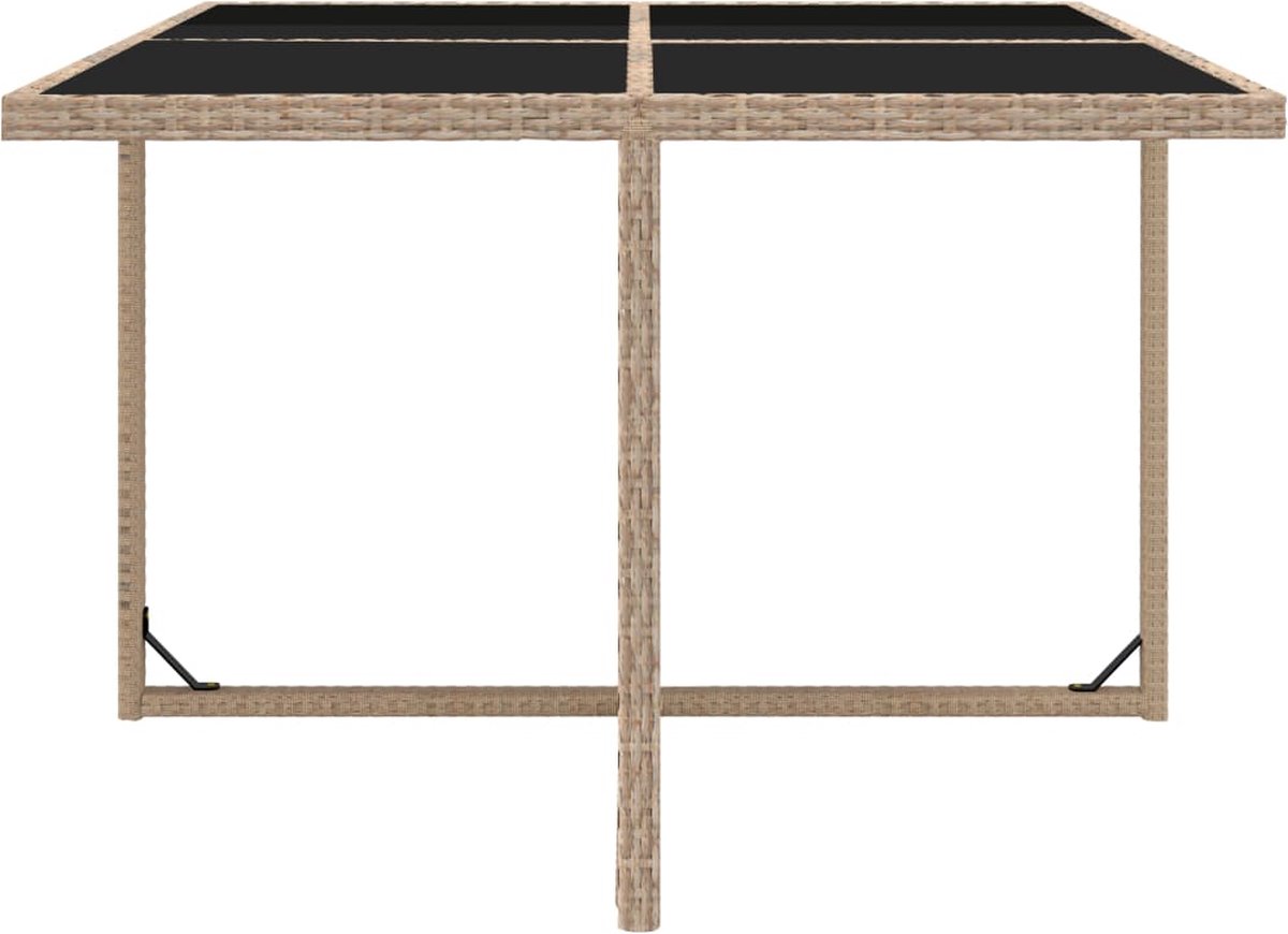 Vidaxl 9-delige Tuinset Met Kussens Poly Rattan - Beige