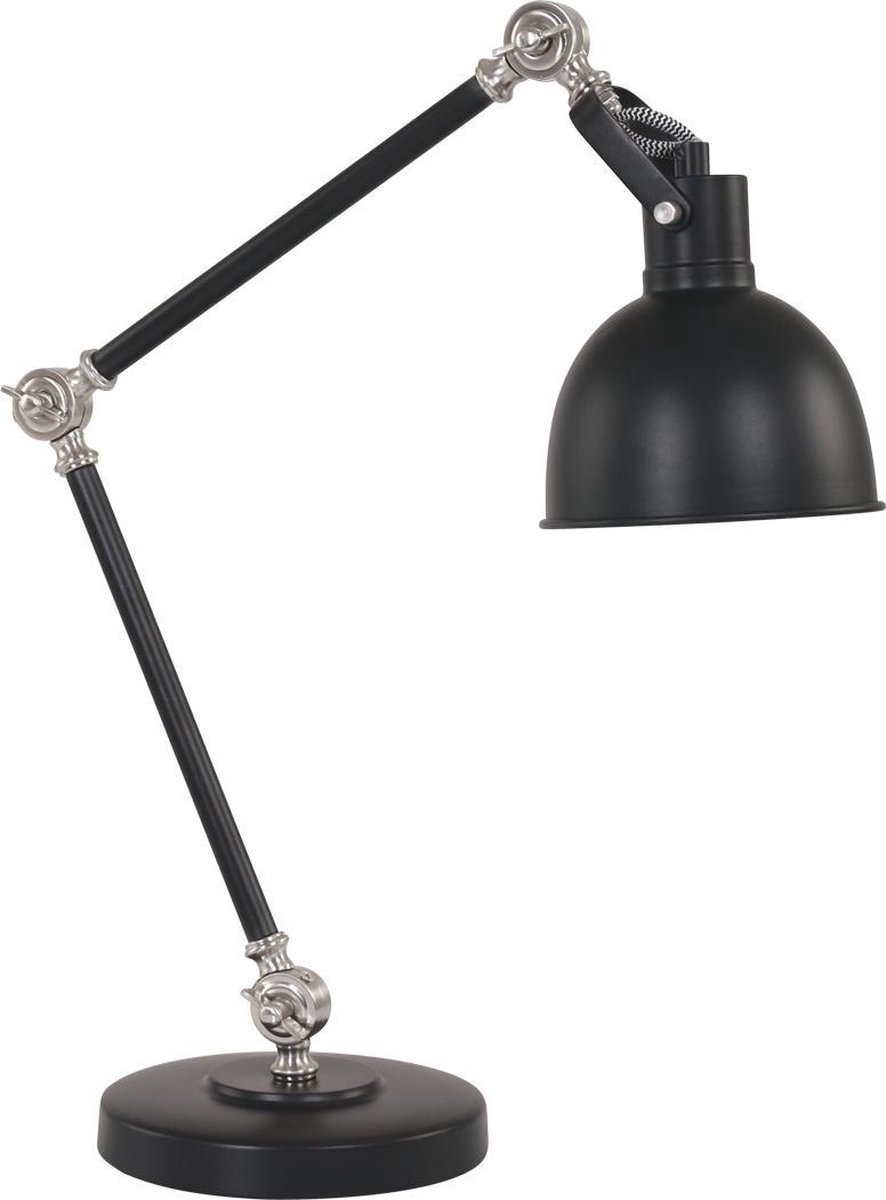 Lightning - Industriele Tafellamp 1-l. Reflector - - Zwart