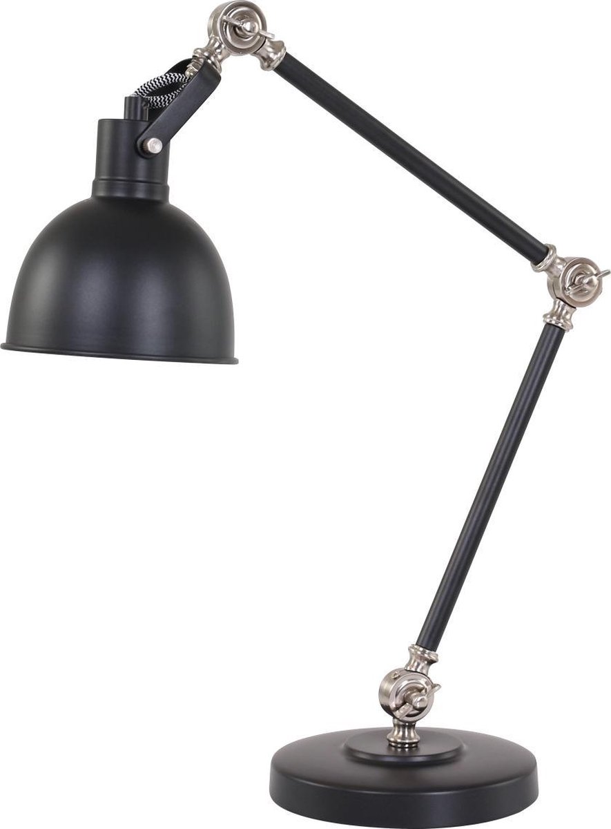 Lightning - Industriele Tafellamp 1-l. Reflector - - Zwart