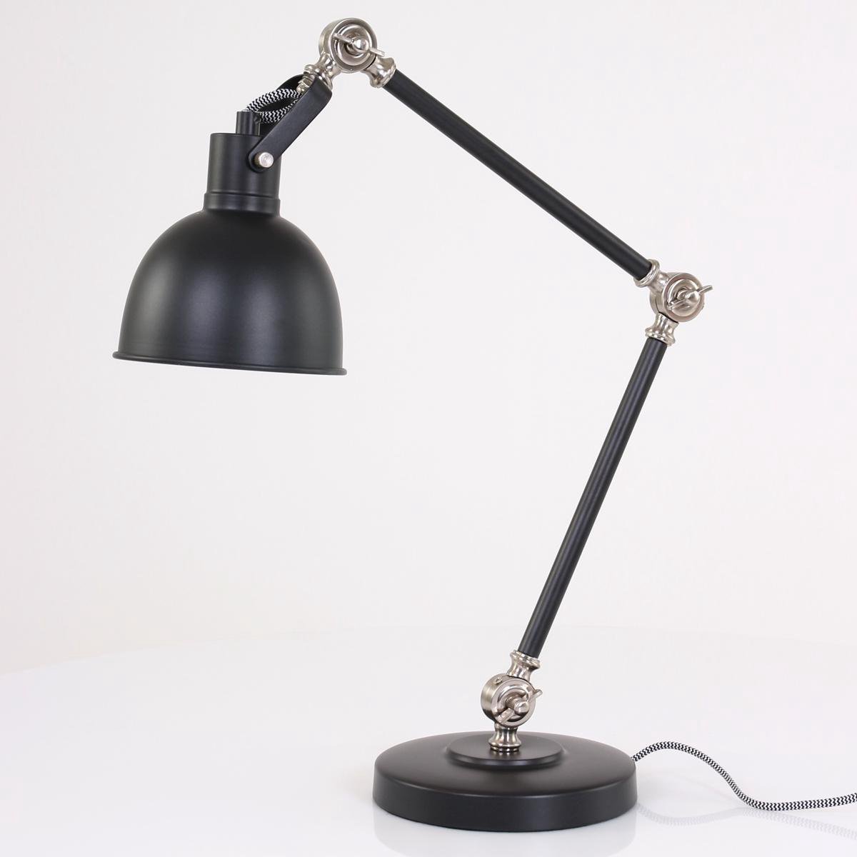 Lightning - Industriele Tafellamp 1-l. Reflector - - Zwart