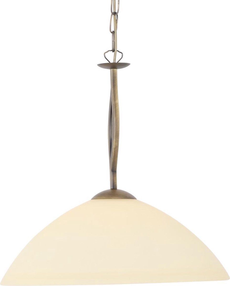 Lightning - Landelijke Hanglamp 1-l. Glas - Brons