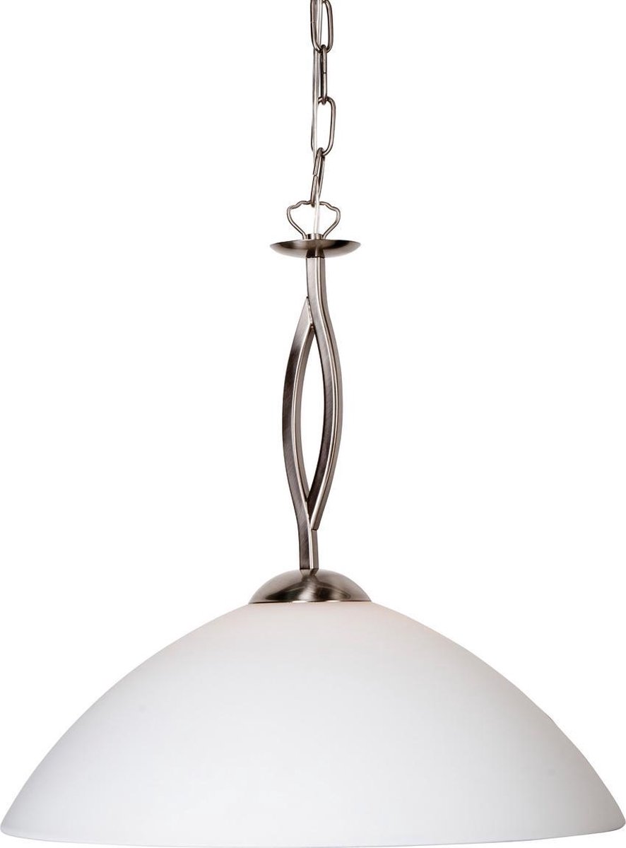 Lightning - Landelijke Hanglamp 1-l. Glas - Zilver - Silver