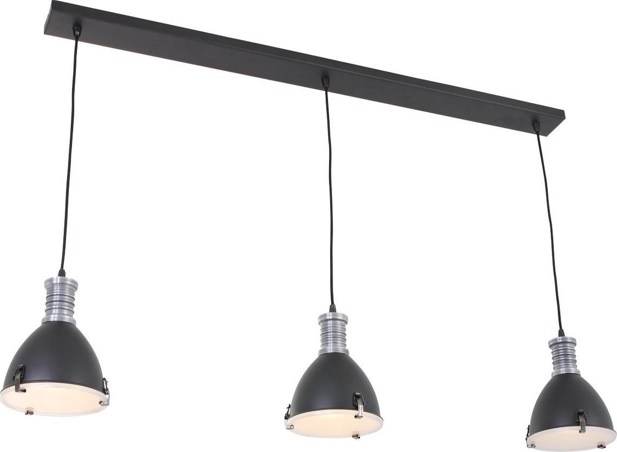 Lightning - Industriele Hanglamp 3-l Antique - - Zwart