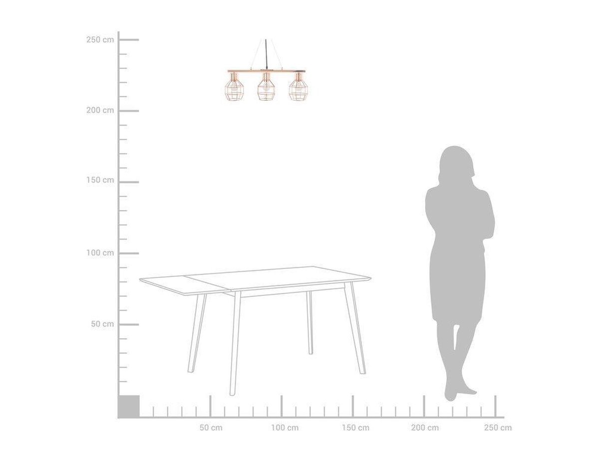 Beliani Orne Hanglamp Metaal 60 X 60 Cm