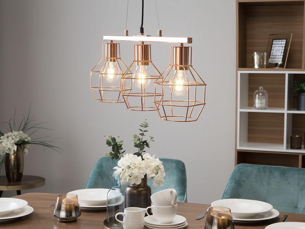 Beliani Orne Hanglamp Metaal 60 X 60 Cm
