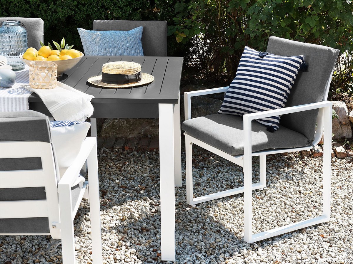 Beliani Pancole - Tuinset--aluminium - Grijs
