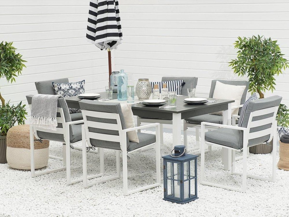 Beliani Pancole - Tuinset--aluminium - Grijs