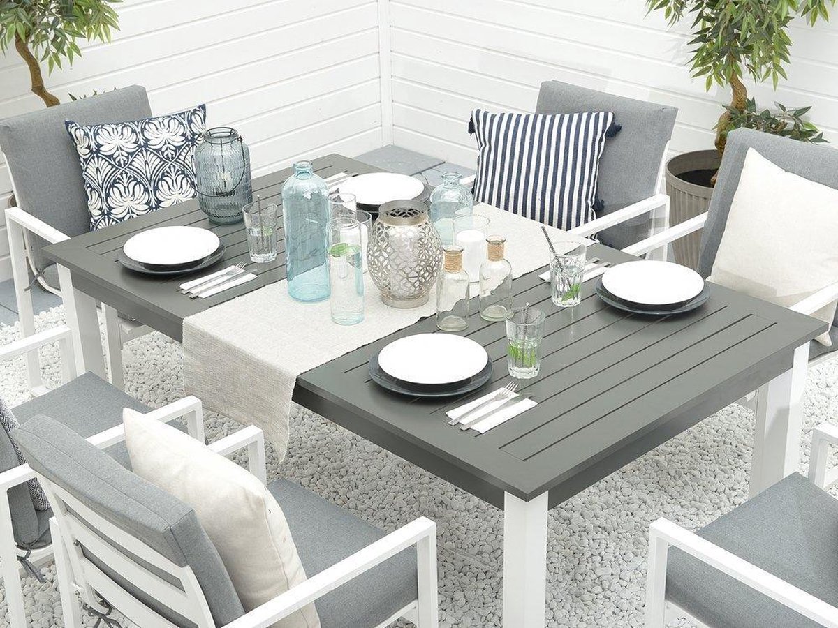 Beliani Pancole - Tuinset--aluminium - Grijs