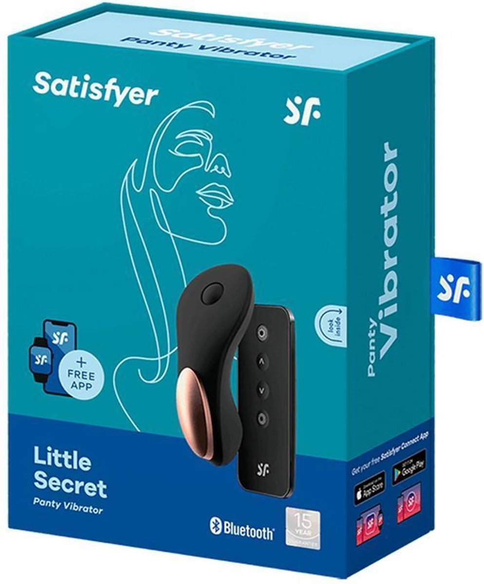 SATISFYER Little Secret Panty Vibrator App Controlled - Zwart