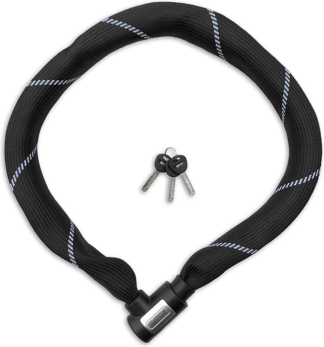 Lynx kettingslot 110 cm x 8,3 mm - Zwart
