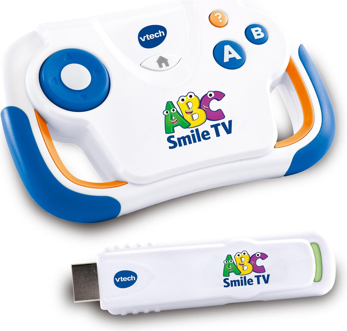 Vtech leerspel ABC Smile TV junior 14,5 cm wit/blauw 2 delig