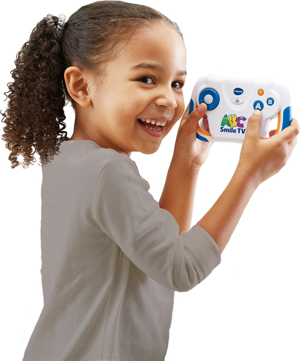 Vtech leerspel ABC Smile TV junior 14,5 cm wit/blauw 2 delig