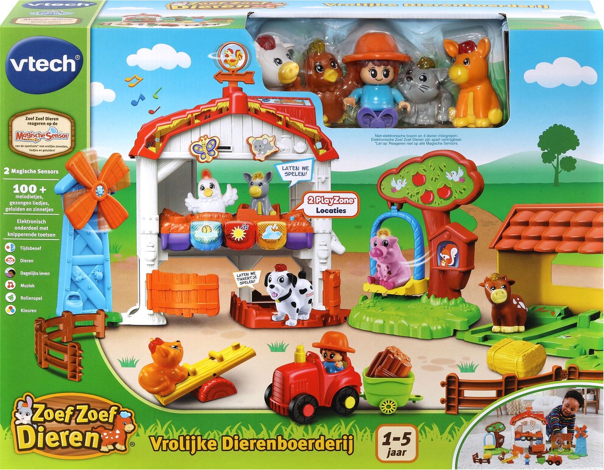 Vtech speelset Vrolijke Dierenboerderij junior 16 delig