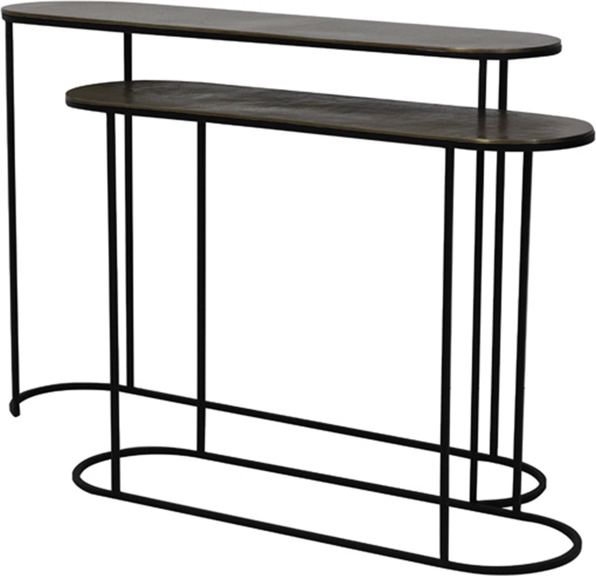 Trendhopper Bijzettafel Batir set van 2 groot brons/zwart