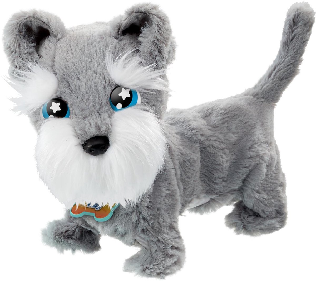 Goliath knuffel Animagic Tilly Terrier 29 cm pluche/wit - Grijs