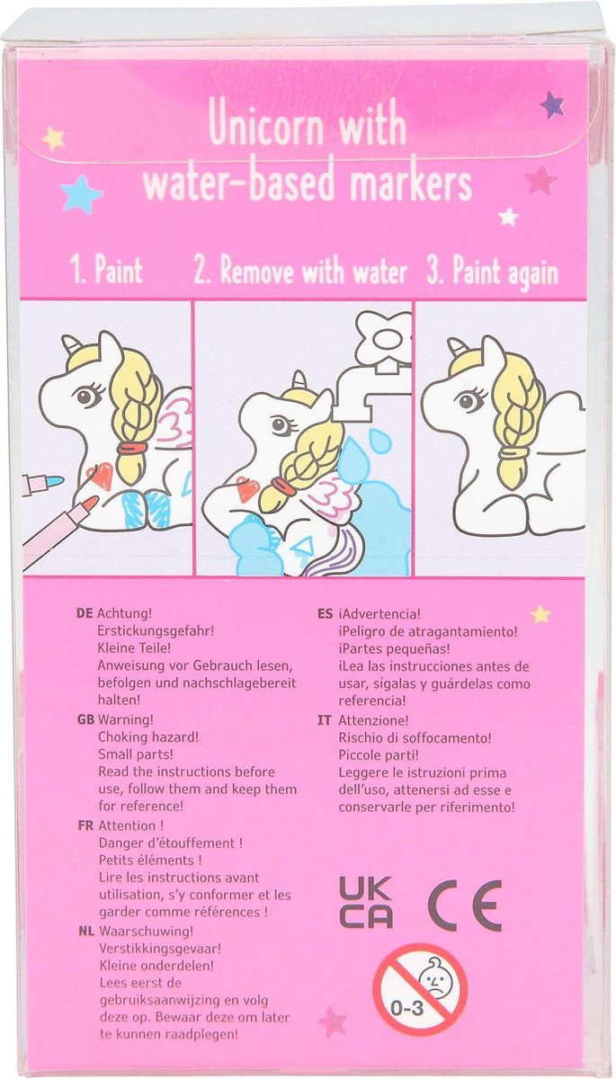 Ylvi schilderset Unicorn junior 5 x 10,5 cm wit 5 delig
