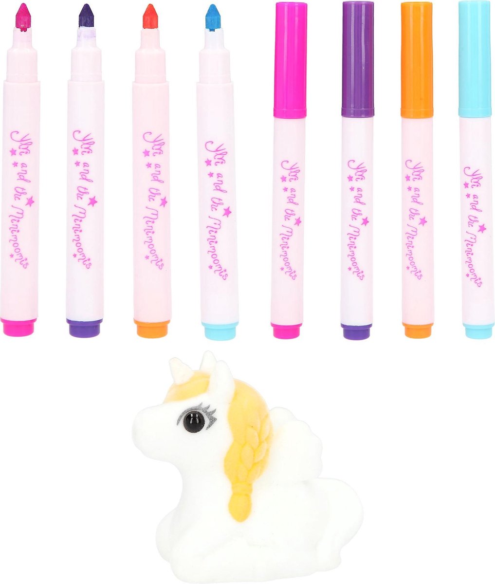 Ylvi schilderset Unicorn junior 5 x 10,5 cm wit 5 delig