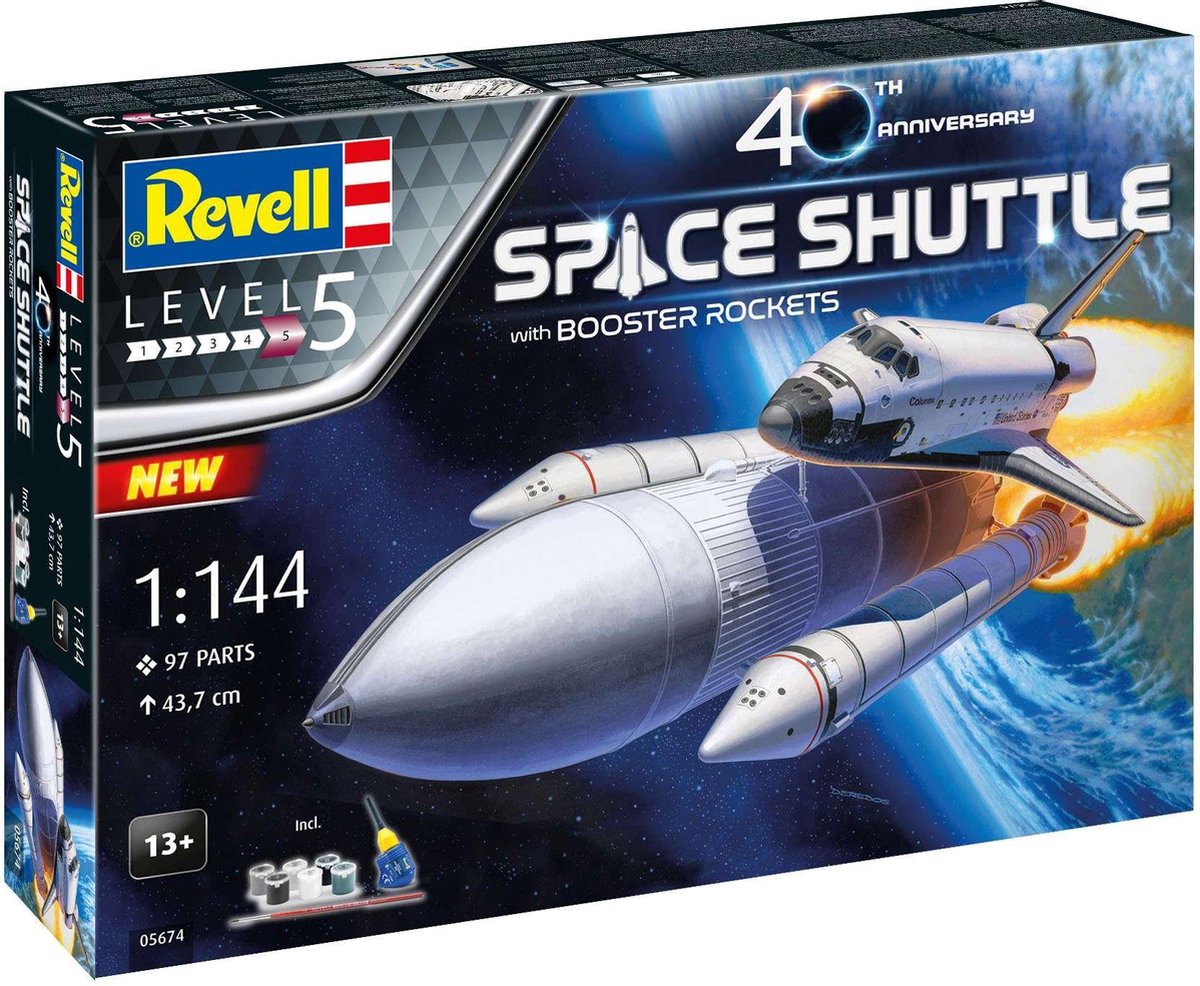 Revell modelbouwset Shuttle & Booster 43,7 x 16 cm wit 97 delig