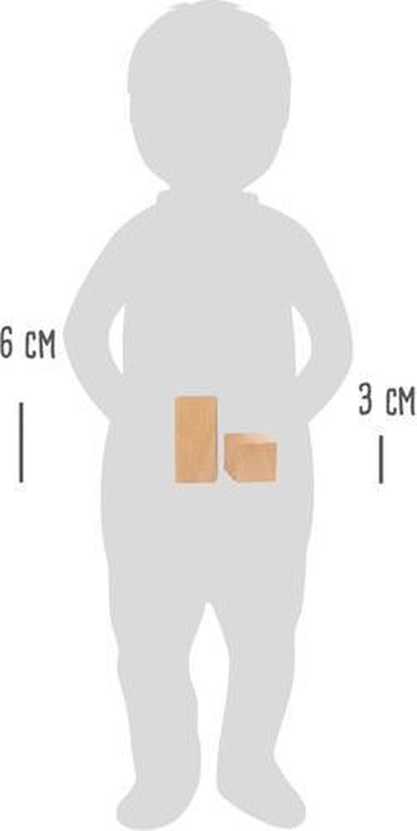 Small Foot bouwblokken Safari junior hout 50 delig - Bruin