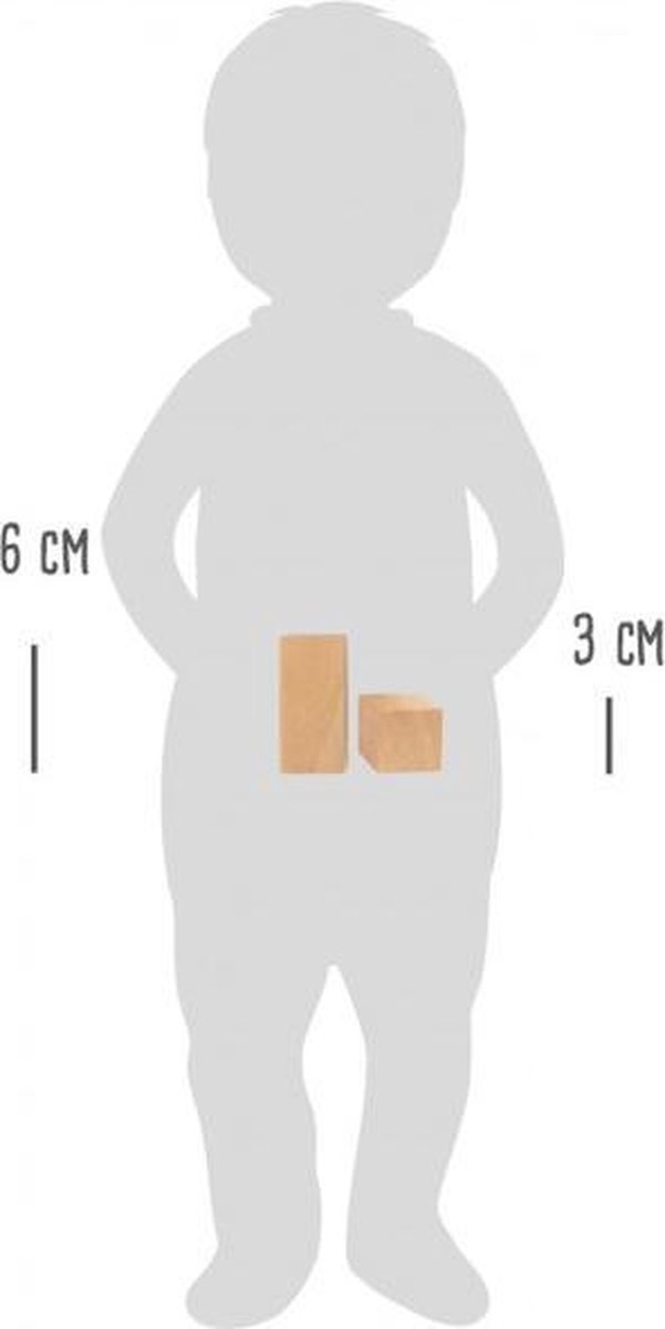 Small Foot bouwblokken Safari junior hout 50 delig - Bruin