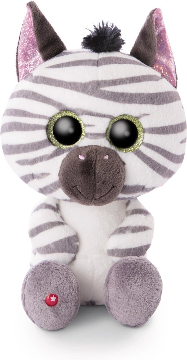 Nici knuffelzebra Zebra Mankalita 25 cm polyester wit/ - Bruin
