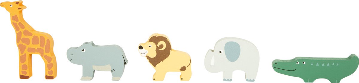 Small Foot speelgoedauto safari junior 23 x 13 cm hout 6 delig