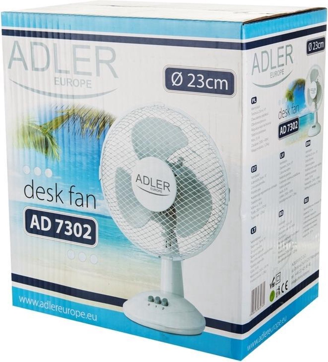Adler Tafelventilator AD 7302 - - Wit