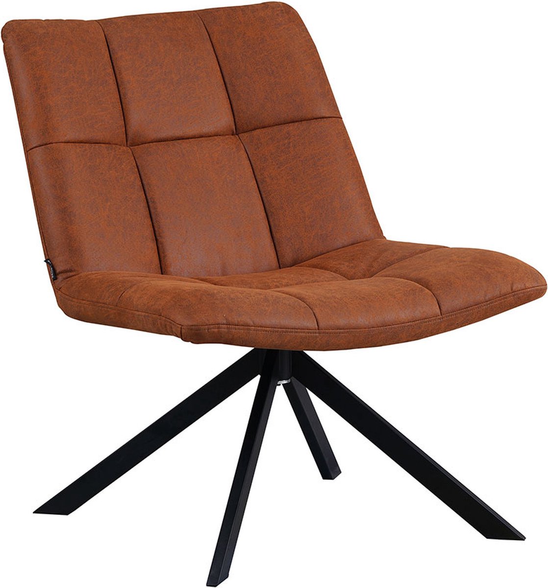 Bronx71 Industriële Fauteuil Eevi Cognac Eco-leer - Bruin