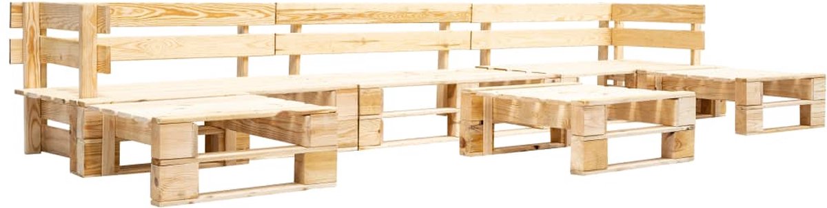 Vidaxl 6-delige Loungeset Pallet Hout Naturel - Bruin