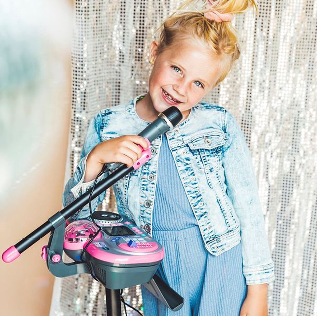 Vtech podiummicrofoon Kidi Super Star 130 cm roze/ - Zwart