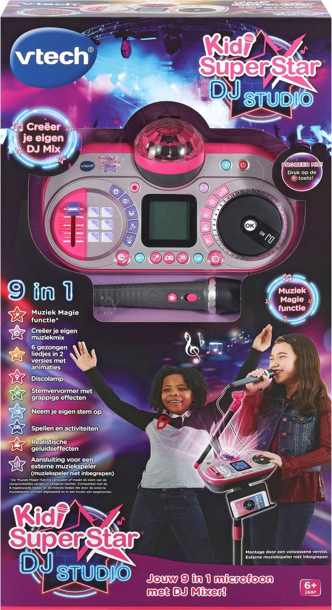 Vtech podiummicrofoon Kidi Super Star 130 cm roze/ - Zwart