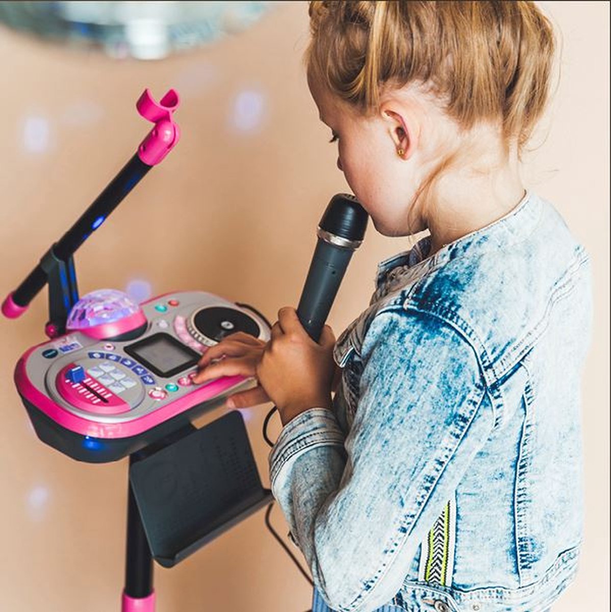 Vtech podiummicrofoon Kidi Super Star 130 cm roze/ - Zwart