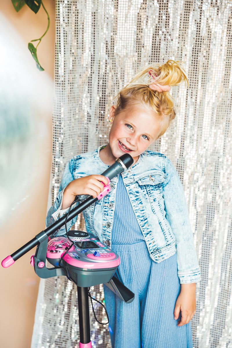 Vtech podiummicrofoon Kidi Super Star 130 cm roze/ - Zwart