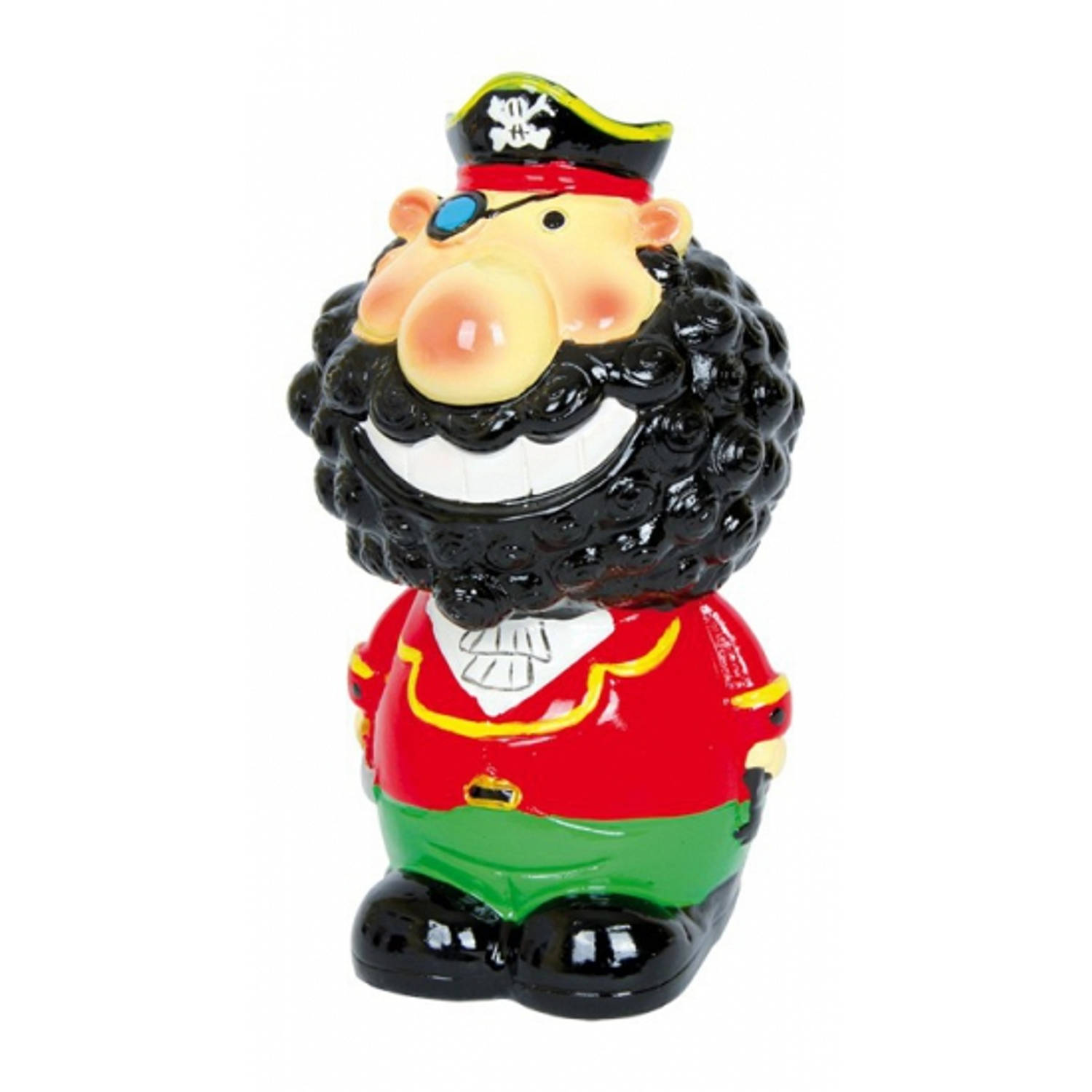 Kapiteinbaard Piraten Spaarpot 14 Cm - Zwart