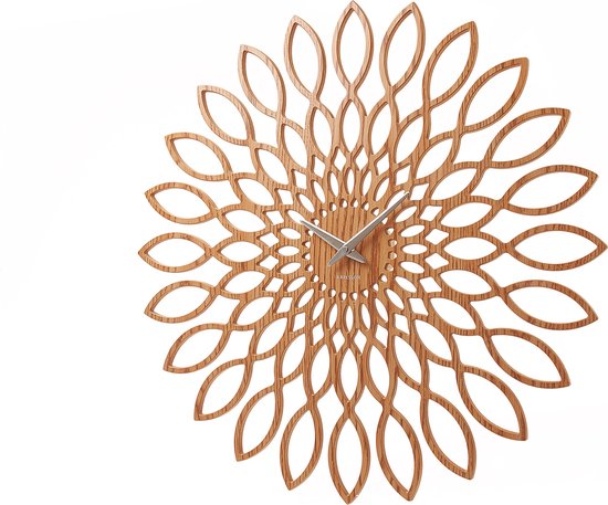 Karlsson Wandklok Sunflower Ø 60 cm - Bruin