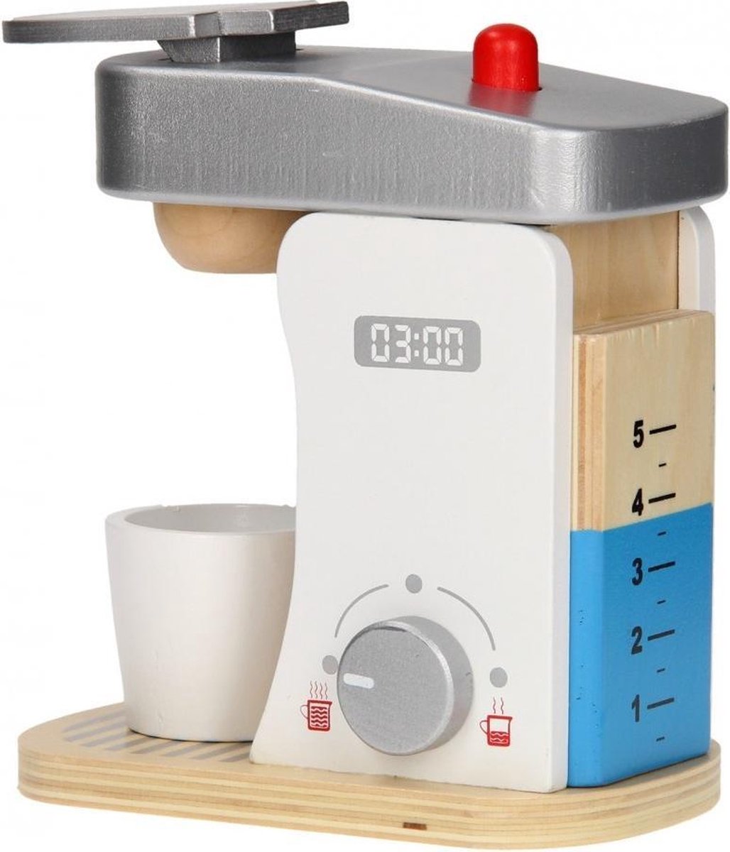 Joueco Jouéco houten koffieapparaat 18 cm 8 delig