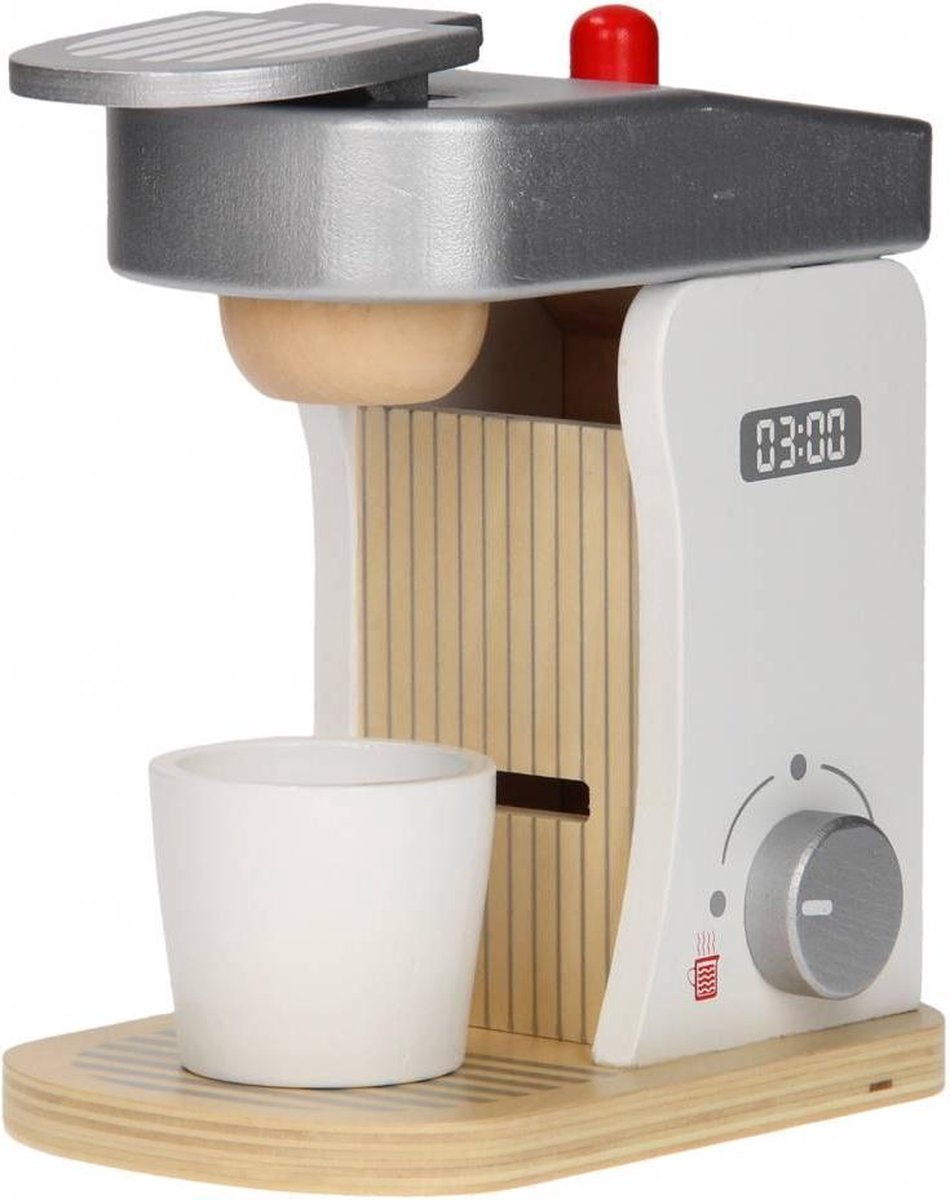 Joueco Jouéco houten koffieapparaat 18 cm 8 delig